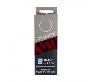 Шнурки для коньков "Blue Sports Titanium Waxed", 243см, бордово-чёрный